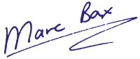 Marc's scribbled his name